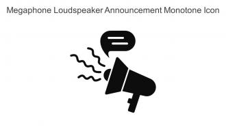Megaphone Loudspeaker Announcement Monotone Icon In Powerpoint Pptx Png And Editable Eps Format