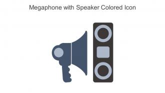 Megaphone With Speaker Colored Icon In Powerpoint Pptx Png And Editable Eps Format