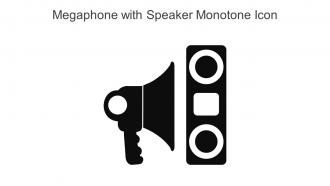 Megaphone With Speaker Monotone Icon In Powerpoint Pptx Png And Editable Eps Format