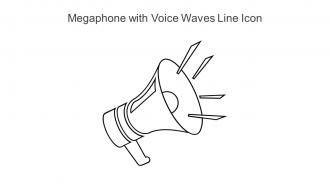 Megaphone With Voice Waves Line Icon