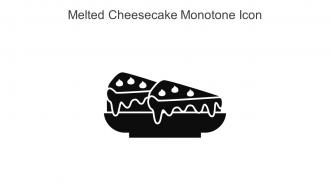 Melted Cheesecake Monotone Icon In Powerpoint Pptx Png And Editable Eps Format