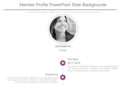 Member Profile Powerpoint Slide Backgrounds