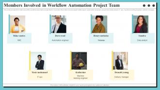 Members Involved In Workflow Automation Project Team Organization Process Optimization
