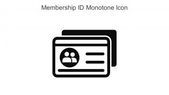 Membership ID Monotone Icon In Powerpoint Pptx Png And Editable Eps Format