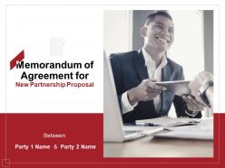 Memorandum of agreement for new partnership proposal powerpoint presentation slides