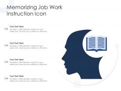Memorizing job work instruction icon