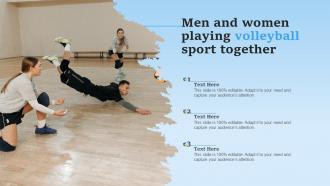 Men And Women Playing Volleyball Sport Together