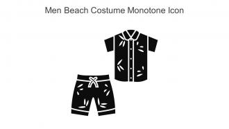 Men Beach Costume Monotone Icon In Powerpoint Pptx Png And Editable Eps Format