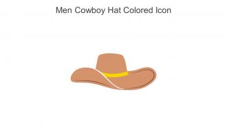 Men Cowboy Hat Colored Icon In Powerpoint Pptx Png And Editable Eps Format