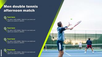 Men Double Tennis Afternoon Match