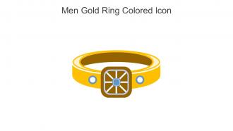 Men Gold Ring Colored Icon In Powerpoint Pptx Png And Editable Eps Format