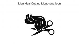 Men Hair Cutting Monotone Icon In Powerpoint Pptx Png And Editable Eps Format