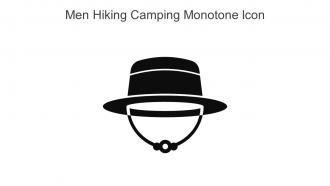 Men Hiking Camping Monotone Icon In Powerpoint Pptx Png And Editable Eps Format