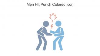 Men Hit Punch Colored Icon In Powerpoint Pptx Png And Editable Eps Format