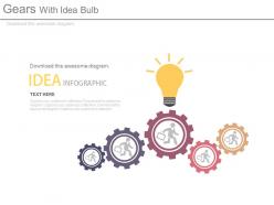 Men inside gears with idea bulb idea generation process control powerpoint slides