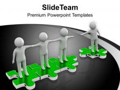 Men joining hands on puzzle interconnection powerpoint templates ppt themes and graphics 0213