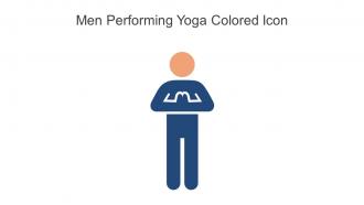 Men Performing Yoga Colored Icon In Powerpoint Pptx Png And Editable Eps Format
