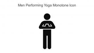 Men Performing Yoga Monotone Icon In Powerpoint Pptx Png And Editable Eps Format