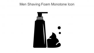Men Shaving Foam Monotone Icon In Powerpoint Pptx Png And Editable Eps Format
