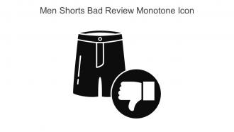 Men Shorts Bad Review Monotone Icon In Powerpoint Pptx Png And Editable Eps Format
