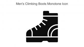 Mens Climbing Boots Monotone Icon In Powerpoint Pptx Png And Editable Eps Format