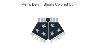 Mens Denim Shorts Colored Icon In Powerpoint Pptx Png And Editable Eps Format