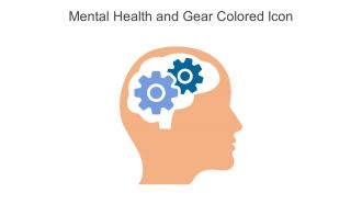 Mental Health And Gear Colored Icon In Powerpoint Pptx Png And Editable Eps Format