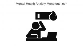 Mental Health Anxiety Monotone Icon In Powerpoint Pptx Png And Editable Eps Format