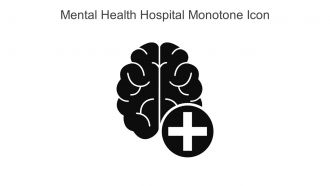 Mental Health Hospital Monotone Icon In Powerpoint Pptx Png And Editable Eps Format