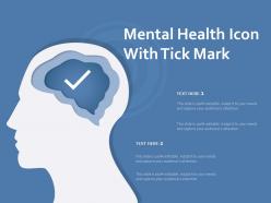 Mental Health Icon With Tick Mark