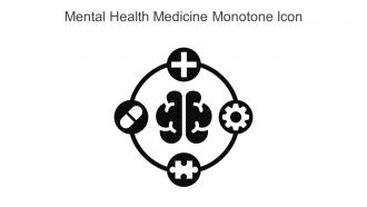 Mental Health Medicine Monotone Icon In Powerpoint Pptx Png And Editable Eps Format