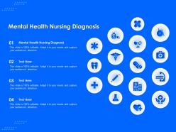 Mental health nursing diagnosis ppt powerpoint presentation slides visual aids