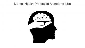 Mental Health Protection Monotone Icon In Powerpoint Pptx Png And Editable Eps Format