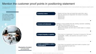 Mention The Customer Proof Points In Positioning Statement Steps For Creating A Successful Product