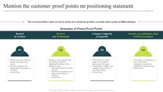 Mention The Customer Proof Points Nn Positioning Statement Successful Product Positioning Guide