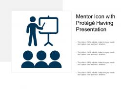 Mentor icon with protege having presentation