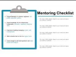 Mentoring checklist