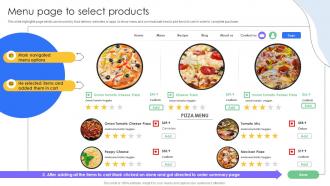 Menu Page To Select Products Storyboard SS