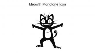 Meowth Monotone Icon In Powerpoint Pptx Png And Editable Eps Format