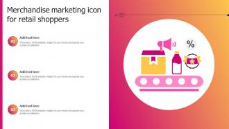 Merchandise Marketing Icon For Retail Shoppers