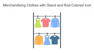Merchandising Clothes With Stand And Rod Colored Icon In Powerpoint Pptx Png And Editable Eps Format