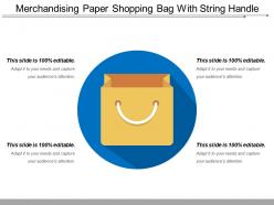 Merchandising Paper Shopping Bag With String Handle