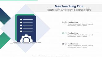 Merchandising Plan Icon With Strategy Formulation