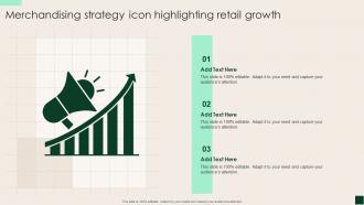 Merchandising Strategy Icon Highlighting Retail Growth