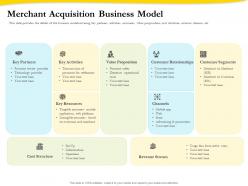 Merchant acquisition business model ppt powerpoint presentation