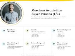Merchant acquisition buyer persona lifestyle ppt file elements