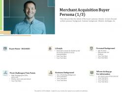 Merchant acquisition buyer persona married with ppt powerpoint presentation icon topics