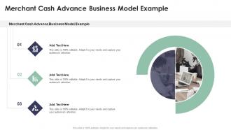 Merchant Cash Advance Business Model Example In Powerpoint And Google Slides Cpb