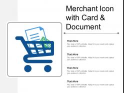 Merchant Icon With Card And Document