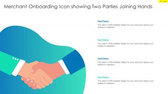 Merchant Onboarding Icon Showing Two Parties Joining Hands